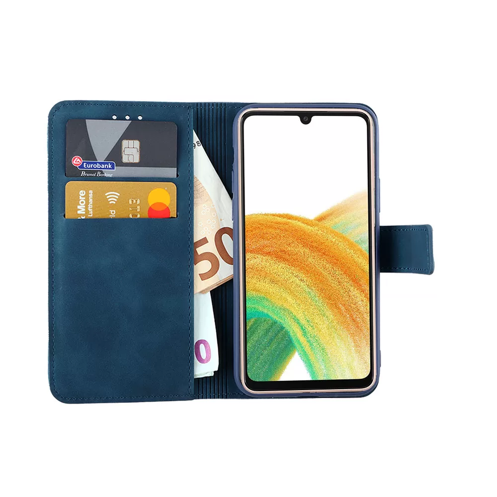 LIME ESSENTIAL ΘΗΚΗ SAMSUNG A33 5G A336 6.4in  MAGNET BOOK STAND CLIP DARK BLUE - Image 5