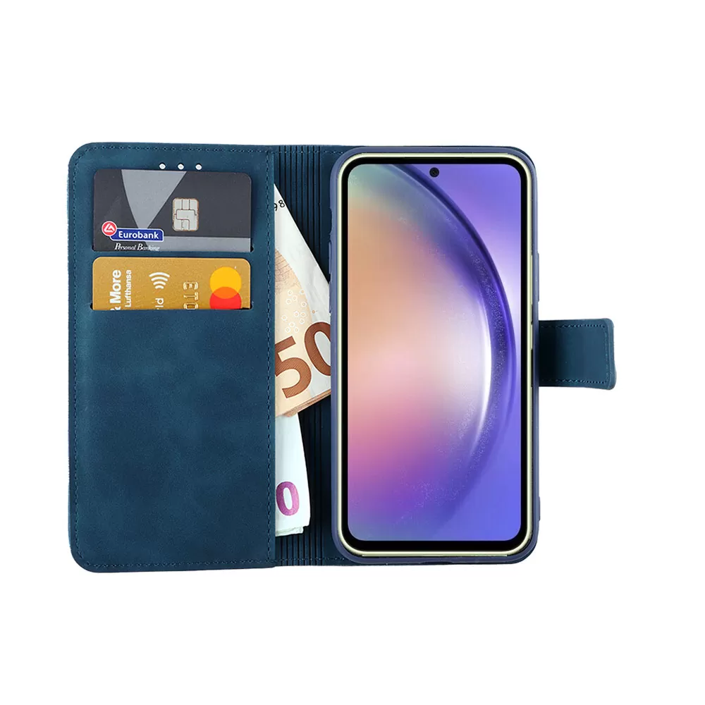 LIME ESSENTIAL ΘΗΚΗ SAMSUNG A54 5G A546 6.4in  MAGNET BOOK STAND CLIP DARK BLUE - Image 5