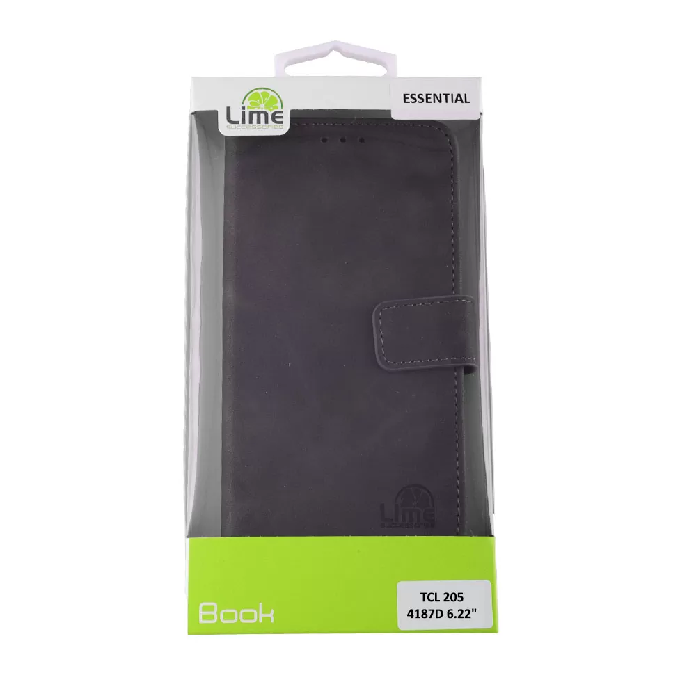 LIME ESSENTIAL ΘΗΚΗ TCL 20R 5G 6.52in  MAGNET BOOK STAND CLIP GREY - Image 2