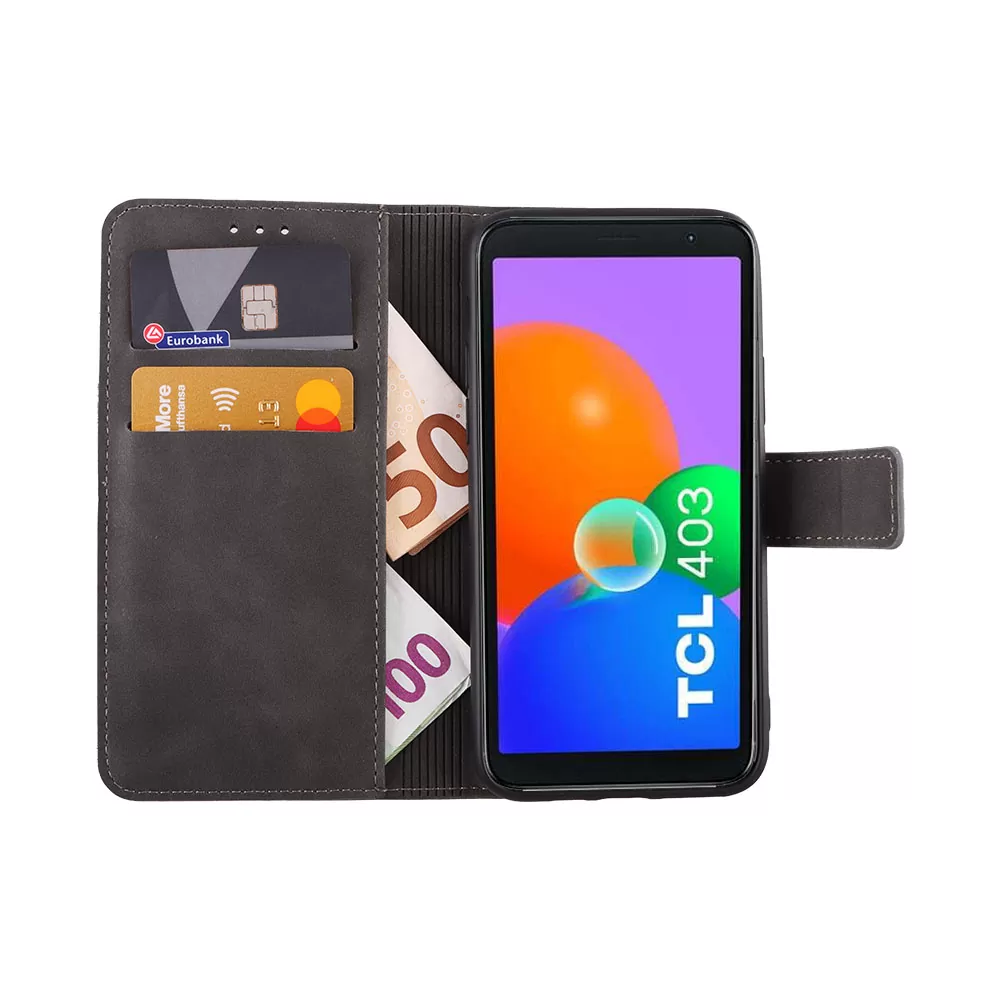 LIME ESSENTIAL ΘΗΚΗ TCL 403 T431 6.0in  MAGNET BOOK STAND CLIP GREY - Image 5