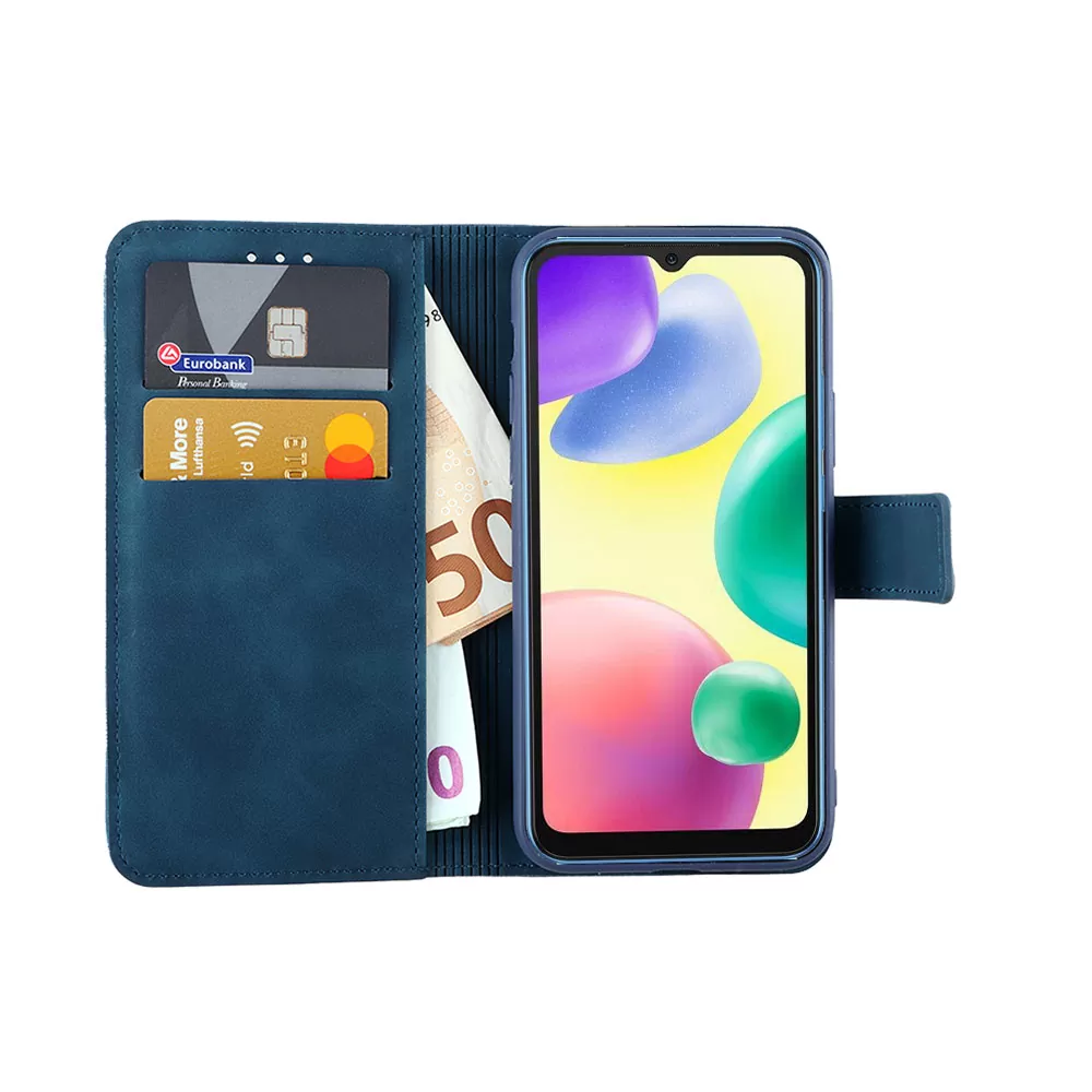 LIME ESSENTIAL ΘΗΚΗ XIAOMI REDMI 10A 6.53in  MAGNET BOOK STAND CLIP DARK BLUE - Image 5