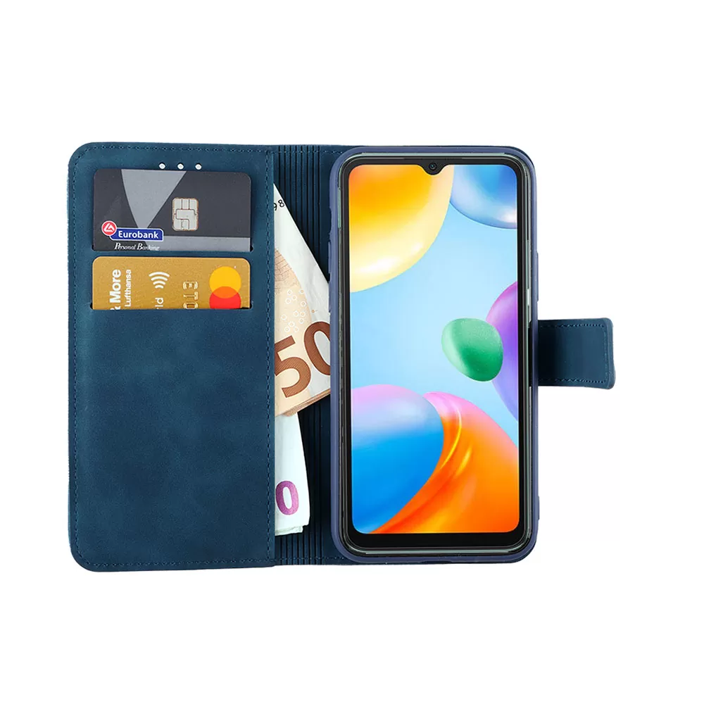 LIME ESSENTIAL ΘΗΚΗ XIAOMI REDMI 10C/REDMI 10 POWER 6.71in  MAGNET BOOK STAND CLIP DARK BLUE - Image 5