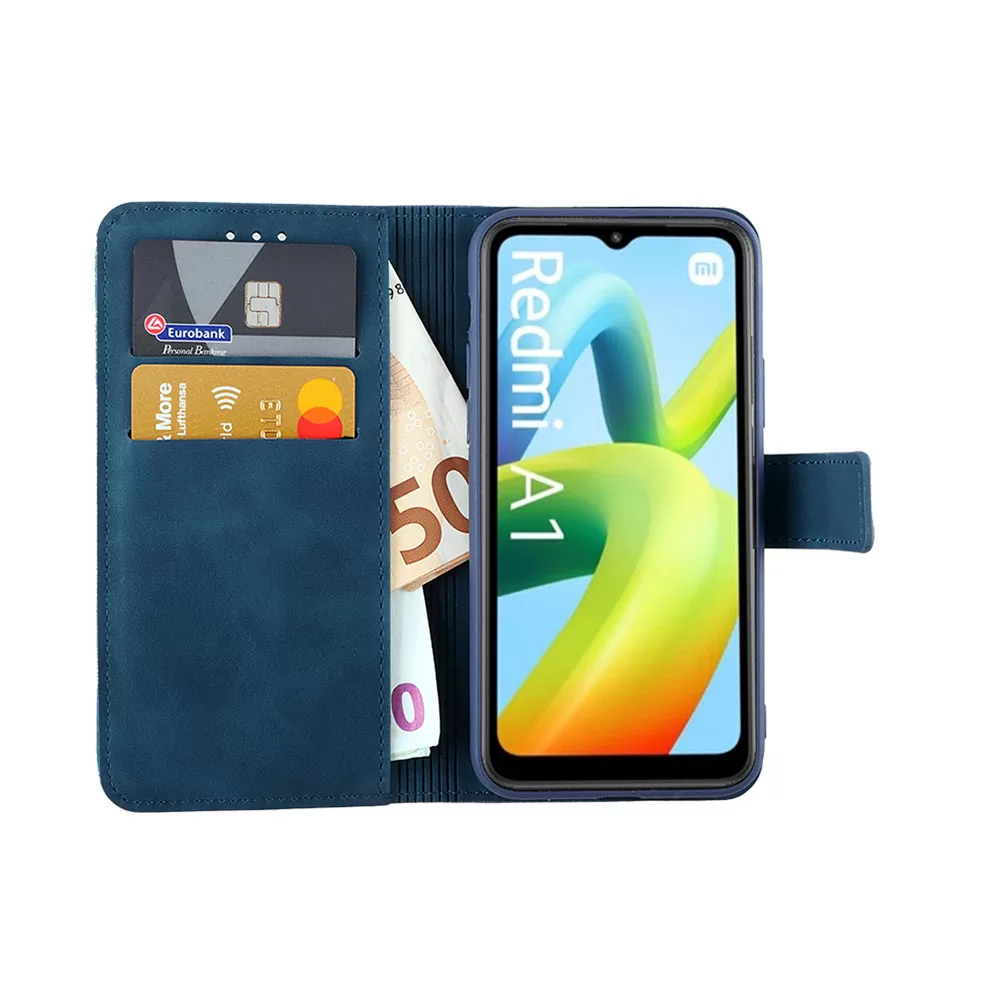 LIME ESSENTIAL ΘΗΚΗ XIAOMI REDMI A1/REDMI A2 6.52in  MAGNET BOOK STAND CLIP DARK BLUE - Image 5