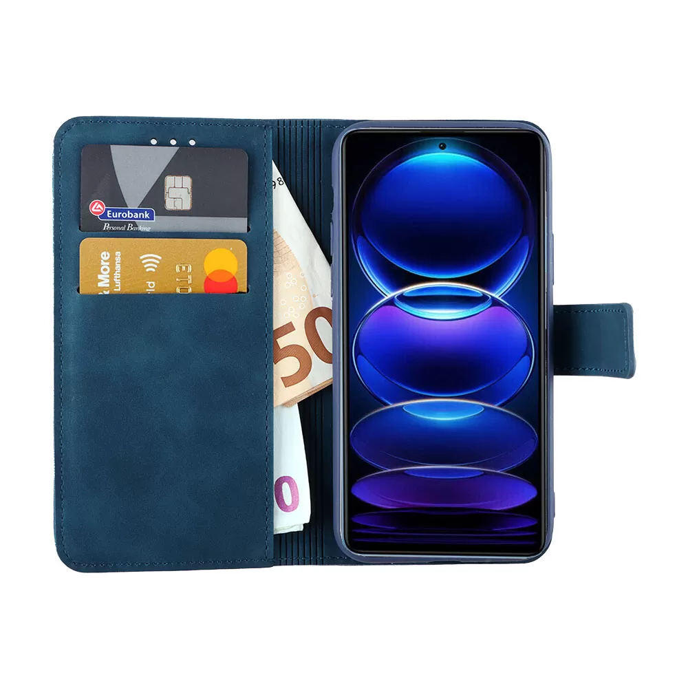 LIME ESSENTIAL ΘΗΚΗ XIAOMI REDMI NOTE 12 PRO 5G 6.67in  MAGNET BOOK STAND CLIP DARK BLUE - Image 5