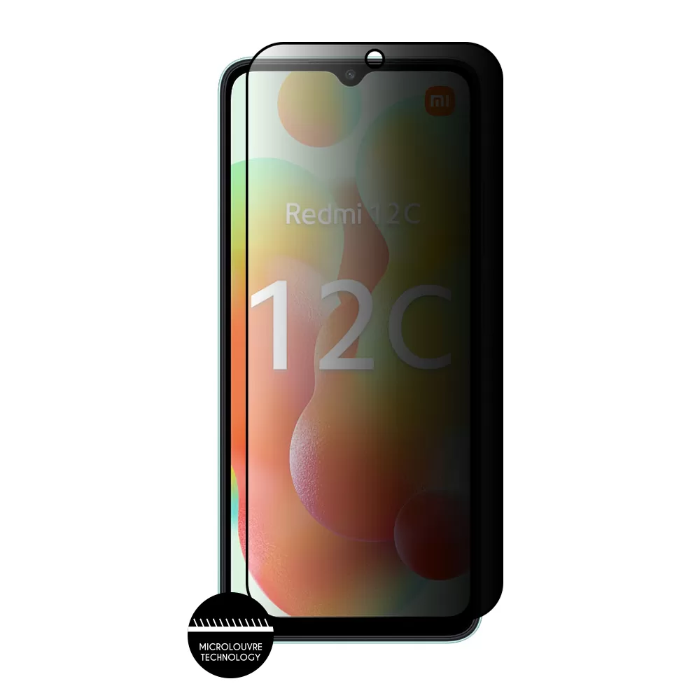 IDOL 1991 PRIVACY ANTISPY TEMPERED GLASS XIAOMI REDMI 12C 6.71in 9H 0.25mm SEMI CURVED FULL GLUE BLACK - Image 7