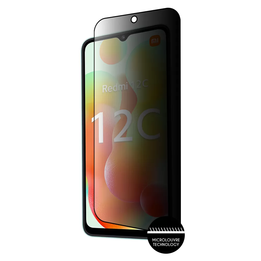 IDOL 1991 PRIVACY ANTISPY TEMPERED GLASS XIAOMI REDMI 12C 6.71in 9H 0.25mm SEMI CURVED FULL GLUE BLACK - Image 6