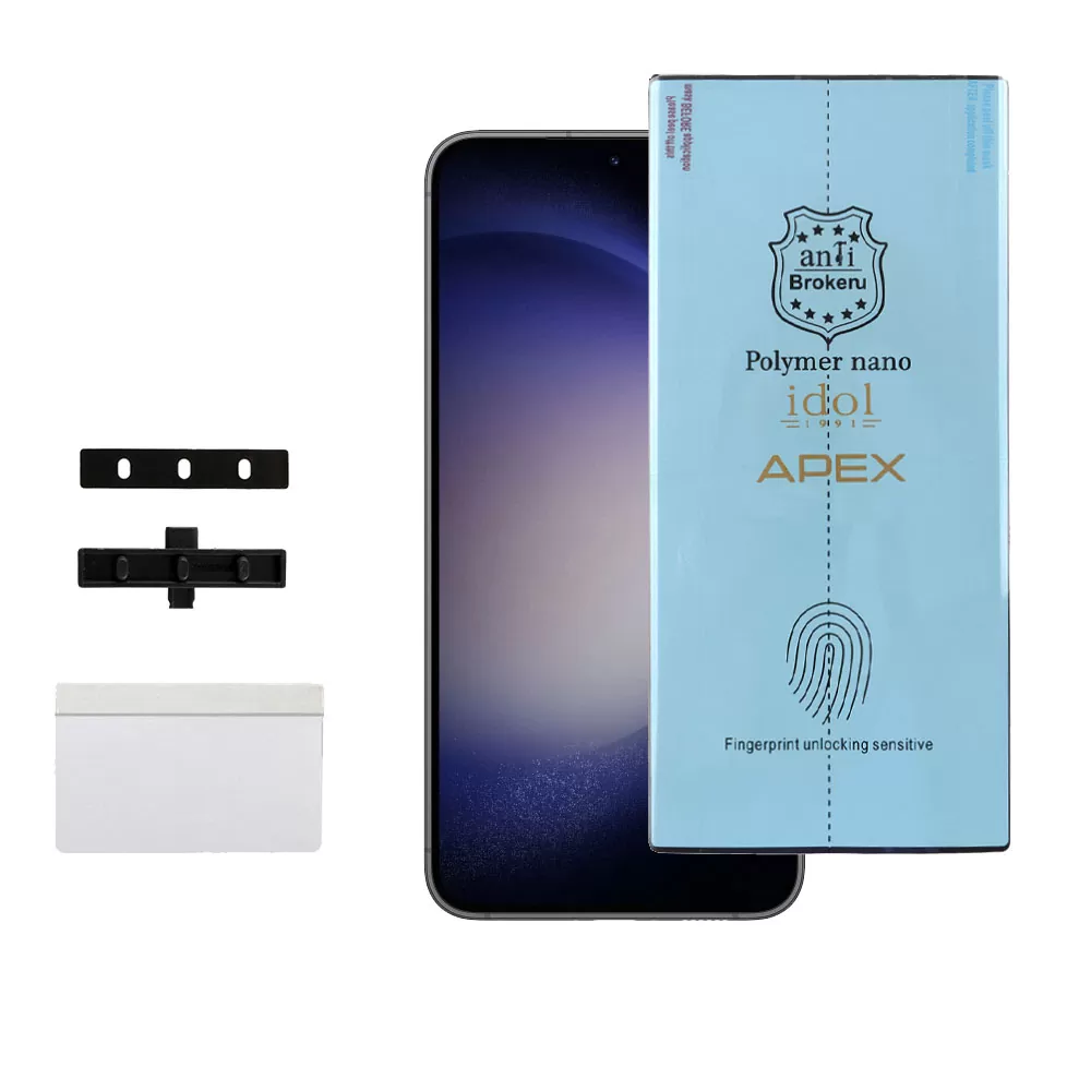 IDOL 1991 APEX POLYMER NANOTECH FILM SAMSUNG S23 PLUS 5G S916 6.6in FINGER UNLOCK FULL COVER WITH INSTALLATION KIT - Image 9