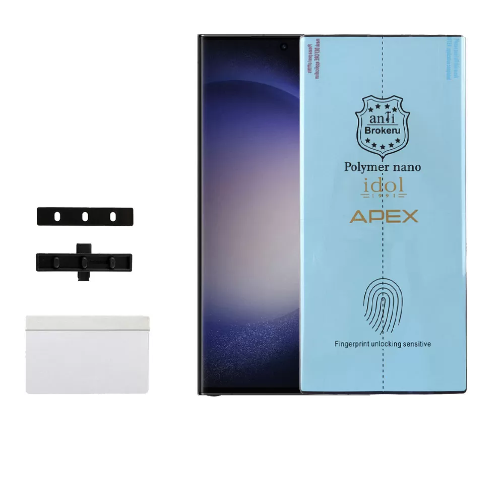 IDOL 1991 APEX POLYMER NANOTECH FILM SAMSUNG S23 ULTRA 5G S918 6.8in FINGER UNLOCK FULL COVER WITH INSTALLATION KIT - Image 9