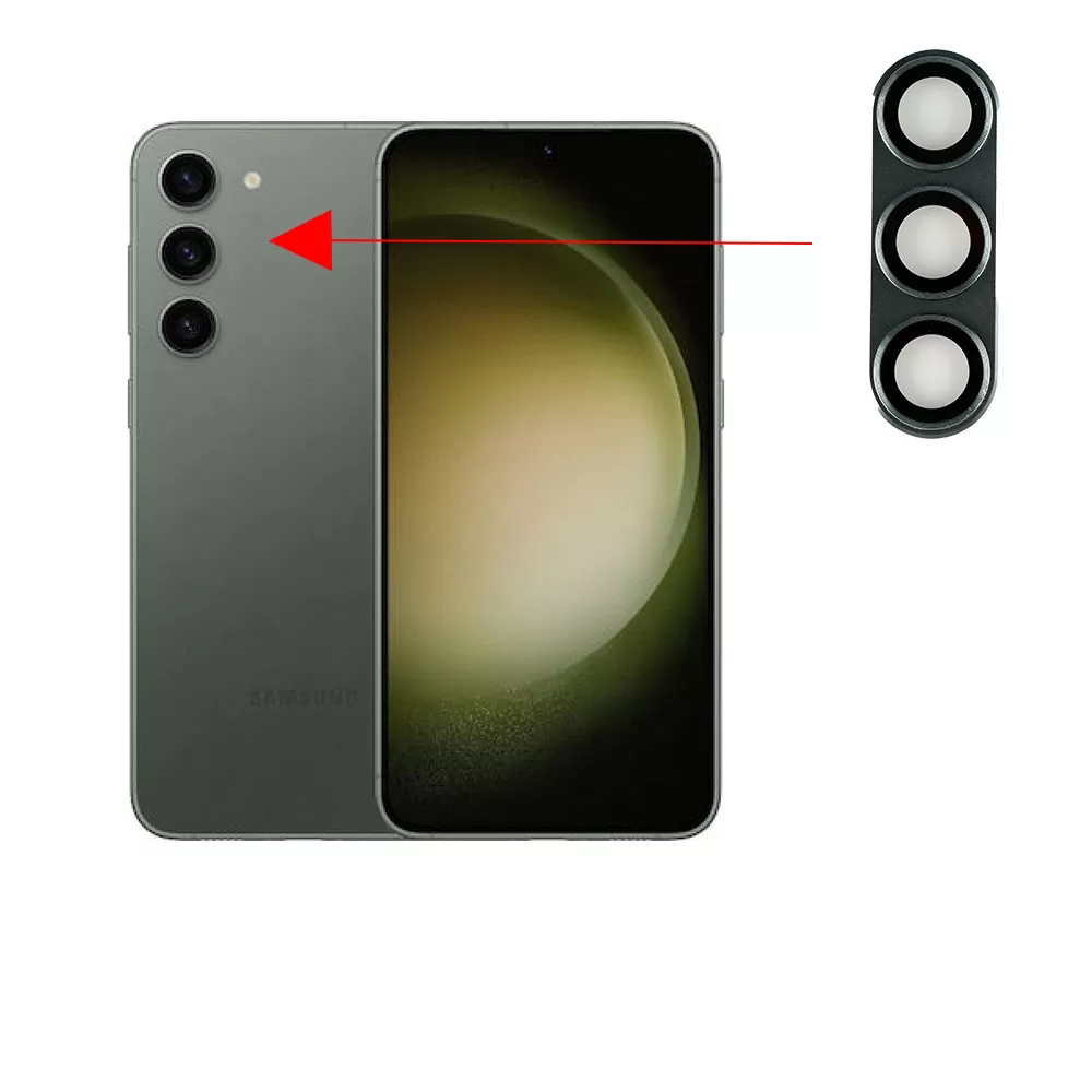 VOLTE-TEL CAMERA GLASS COVER SAMSUNG S23 5G 6.1in/SAMSUNG S23 PLUS 5G 6.6in 9H 0.30MM 3D ALUMINIUM-ELECTROPLATING FRAME GREEN - Image 6