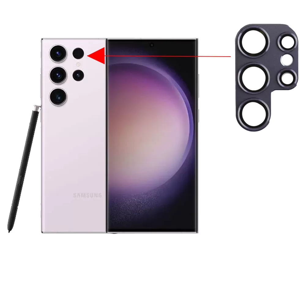 VOLTE-TEL CAMERA GLASS COVER SAMSUNG S23 ULTRA 5G S918 6.8in 9H 0.30MM 3D ALUMINIUM-ELECTROPLATING FRAME PURPLE - Image 6