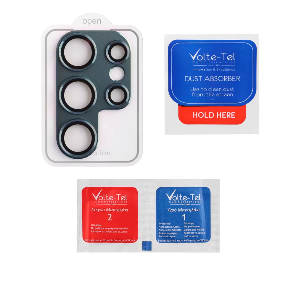 VOLTE-TEL CAMERA GLASS COVER SAMSUNG S23 ULTRA 5G S918 6.8in 9H 0.30MM 3D ALUMINIUM-ELECTROPLATING FRAME BLUE - Image 5