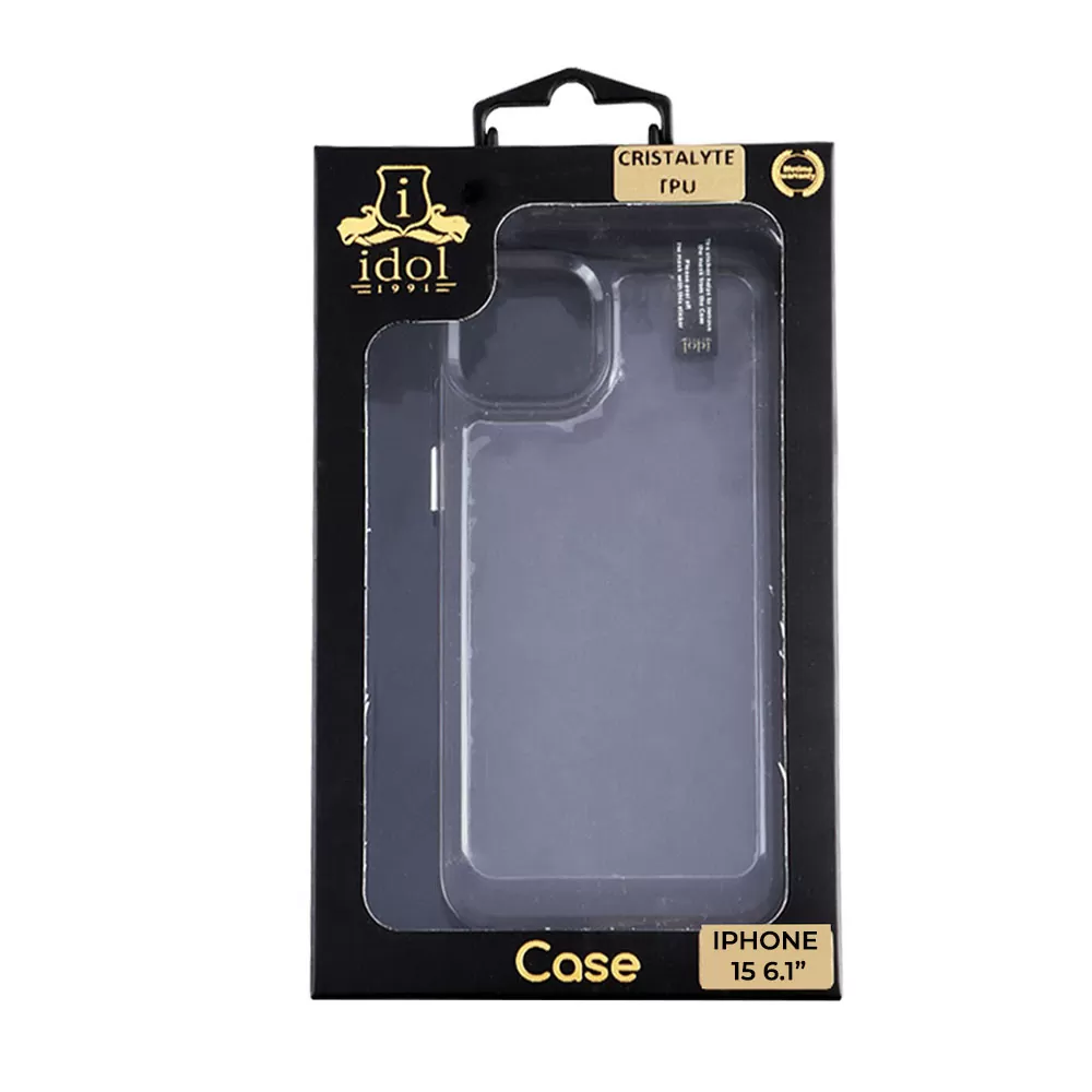 IDOL 1991 CRISTALYTE TPU ΘΗΚΗ IPHONE 15 PRO 6.1in CAMERA GUARD ΔΙΑΦΑΝΗ ΓΚΡΙ - Image 2