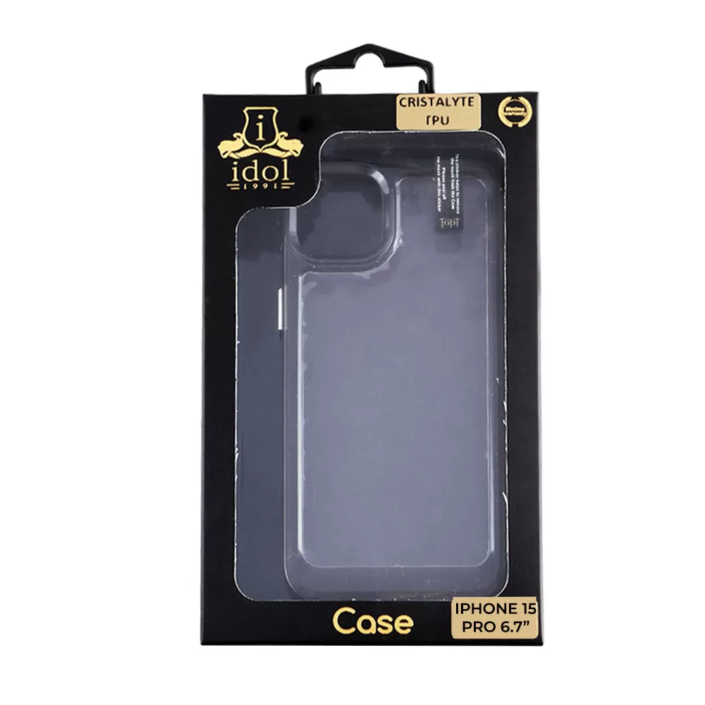 IDOL 1991 CRISTALYTE TPU ΘΗΚΗ IPHONE 15 PRO MAX 6.7in CAMERA GUARD ΔΙΑΦΑΝΗ ΓΚΡΙ - Image 2