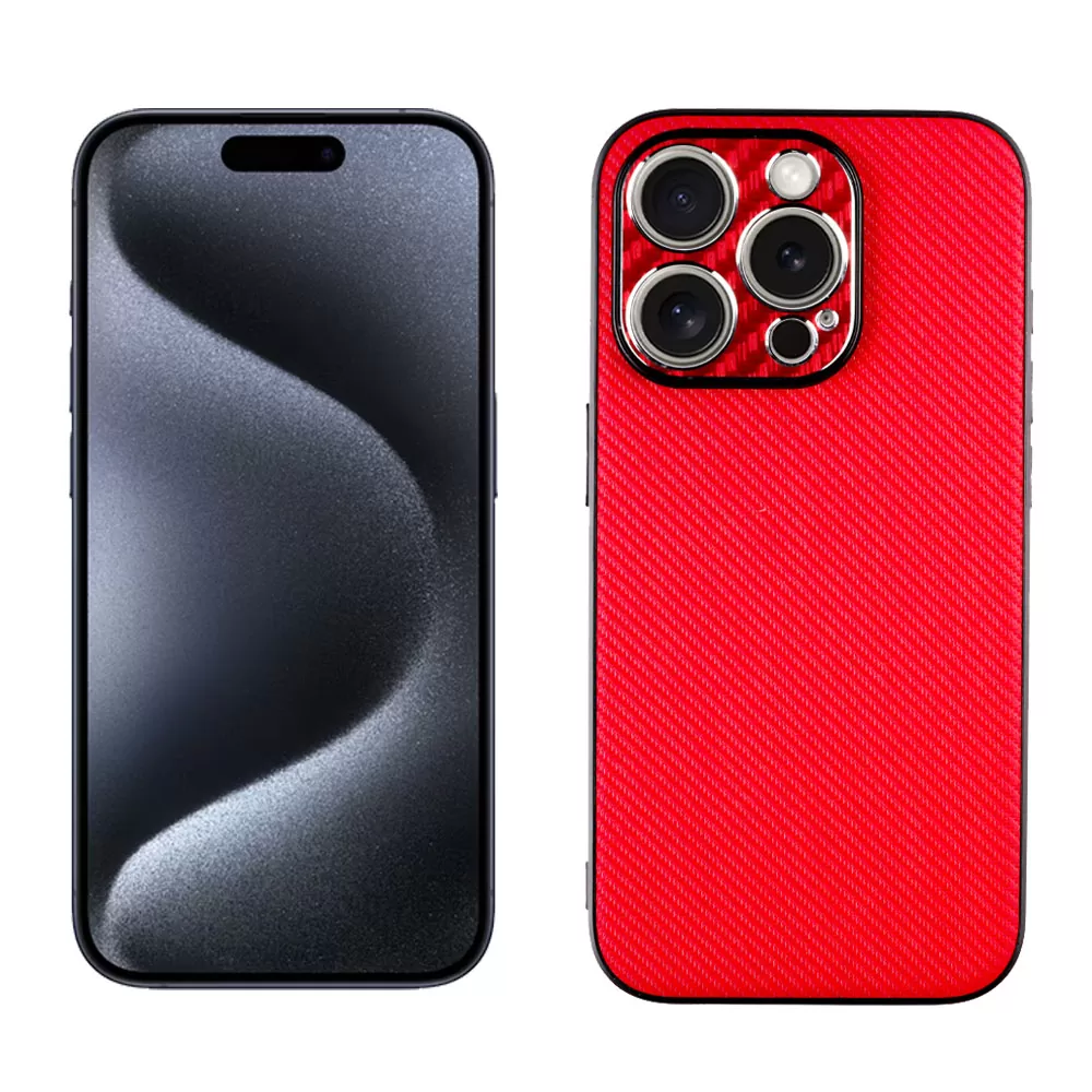 VOLTE-TEL CARBON LIFT ΘΗΚΗ IPHONE 15 PRO 6.1in  FULL CAMERA PROTECTION RED - Image 5