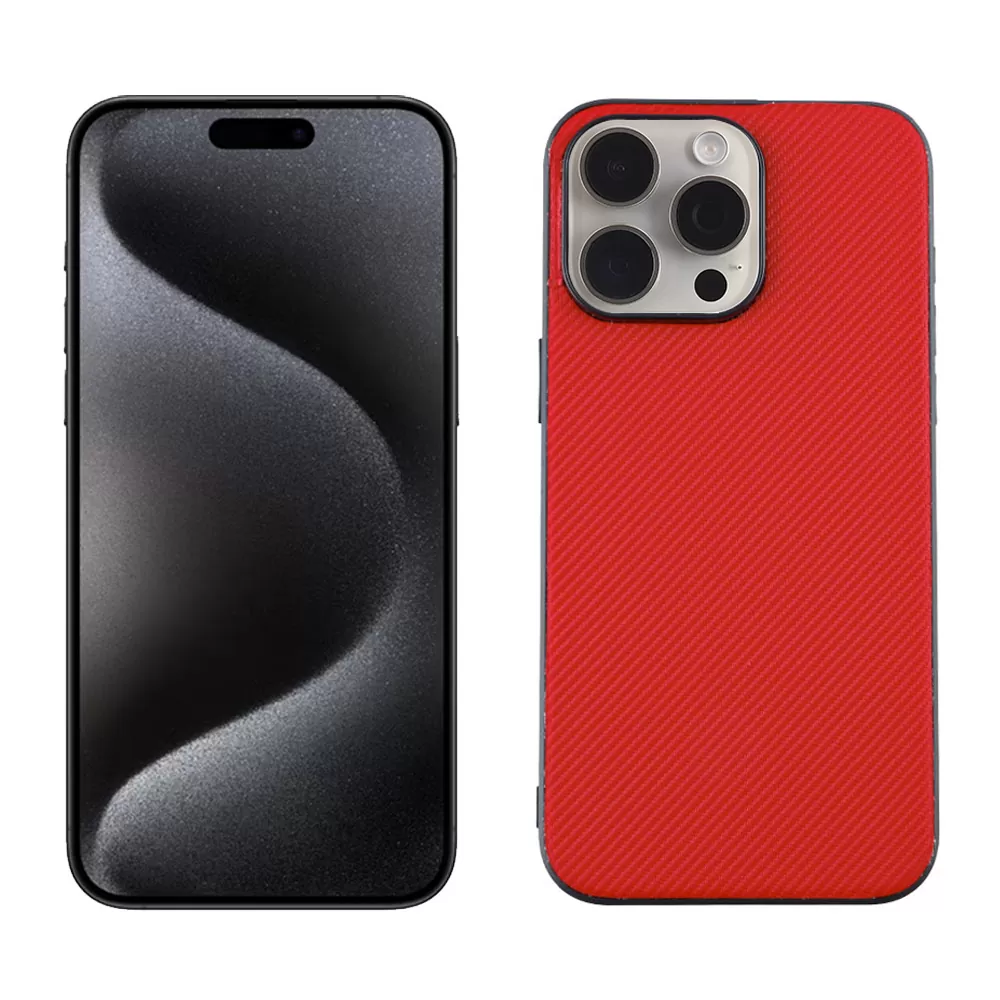 VOLTE-TEL CARBON LIFT ΘΗΚΗ IPHONE 15 PRO MAX 6.7in  CAMERA GUARD PROTECTION RED - Image 5