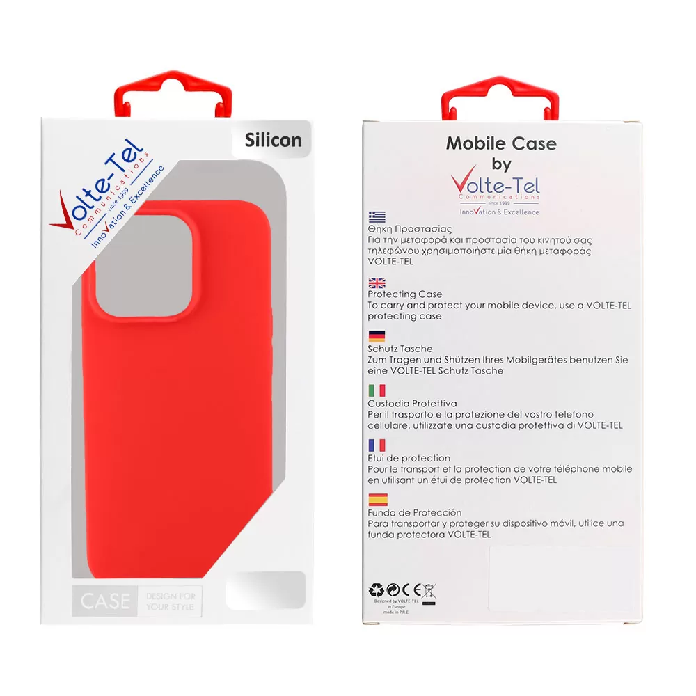 VOLTE-TEL SILICON TPU ΘΗΚΗ IPHONE 15 PRO MAX 6.7in  CAMERA GUARD RED - Image 2