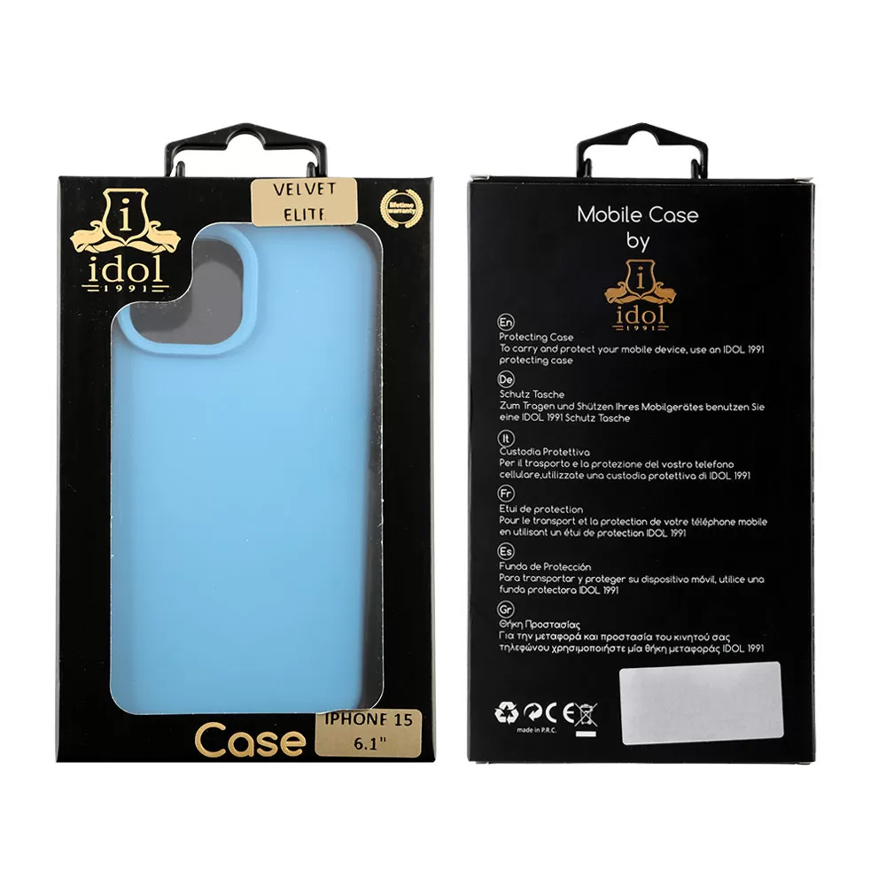 IDOL 1991 VELVET ELITE TPU ΘΗΚΗ IPHONE 15 6.1in  4 SIDE CAMERA GUARD WINTER BLUE - Image 2
