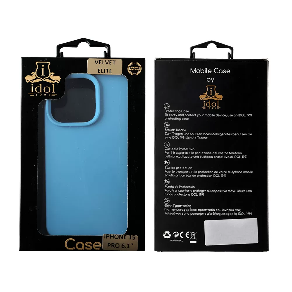 IDOL 1991 VELVET ELITE TPU ΘΗΚΗ IPHONE 15 PRO 6.1in  4 SIDE CAMERA GUARD WINTER BLUE - Image 2