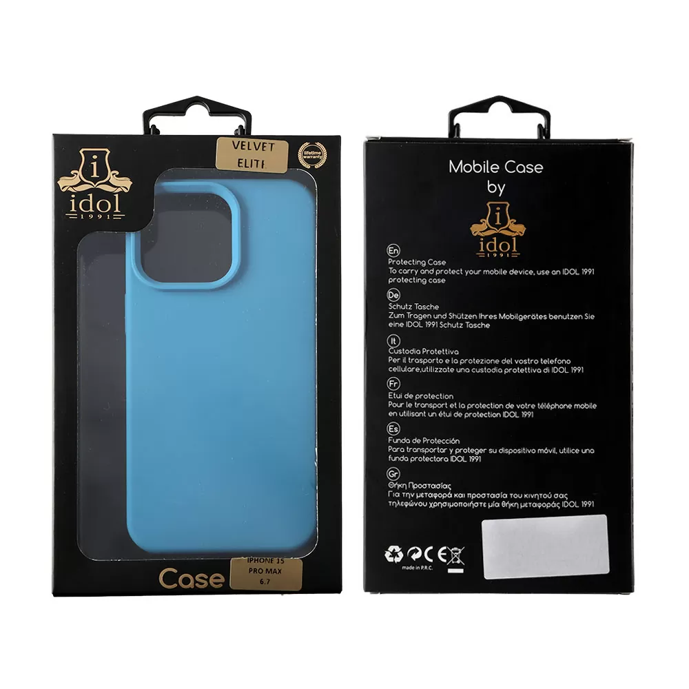 IDOL 1991 VELVET ELITE TPU ΘΗΚΗ IPHONE 15 PRO MAX 6.7in  4 SIDE CAMERA GUARD WINTER BLUE - Image 2