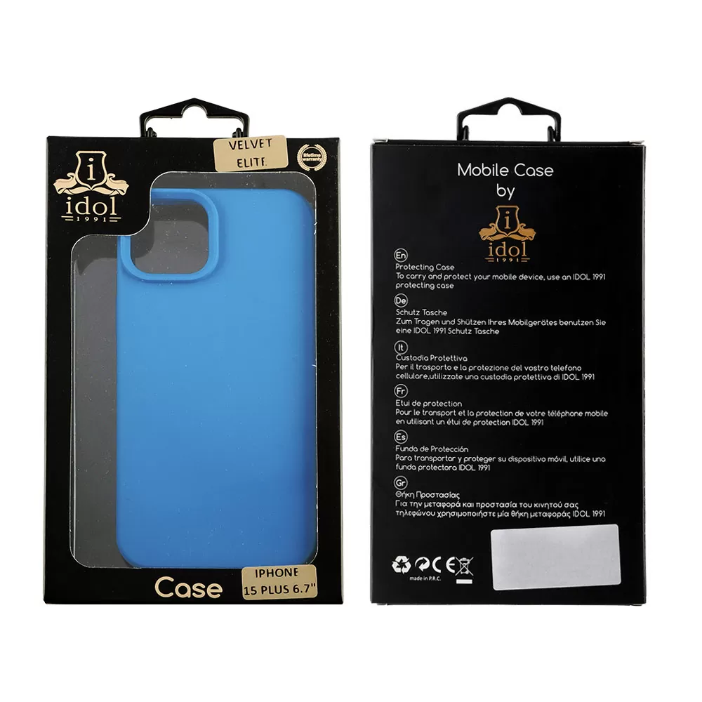 IDOL 1991 VELVET ELITE TPU ΘΗΚΗ IPHONE 15 PLUS 6.7in  4 SIDE CAMERA GUARD WINTER BLUE - Image 2