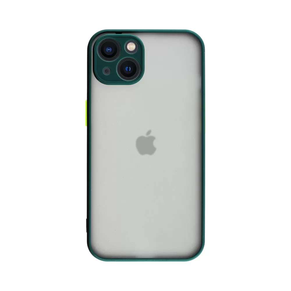 LIME HARDSHELL FUSION ΘΗΚΗ IPHONE 15 6.1in  FULL CAMERA PROTECTION GREEN WITH YELLOW KEYS - Image 6