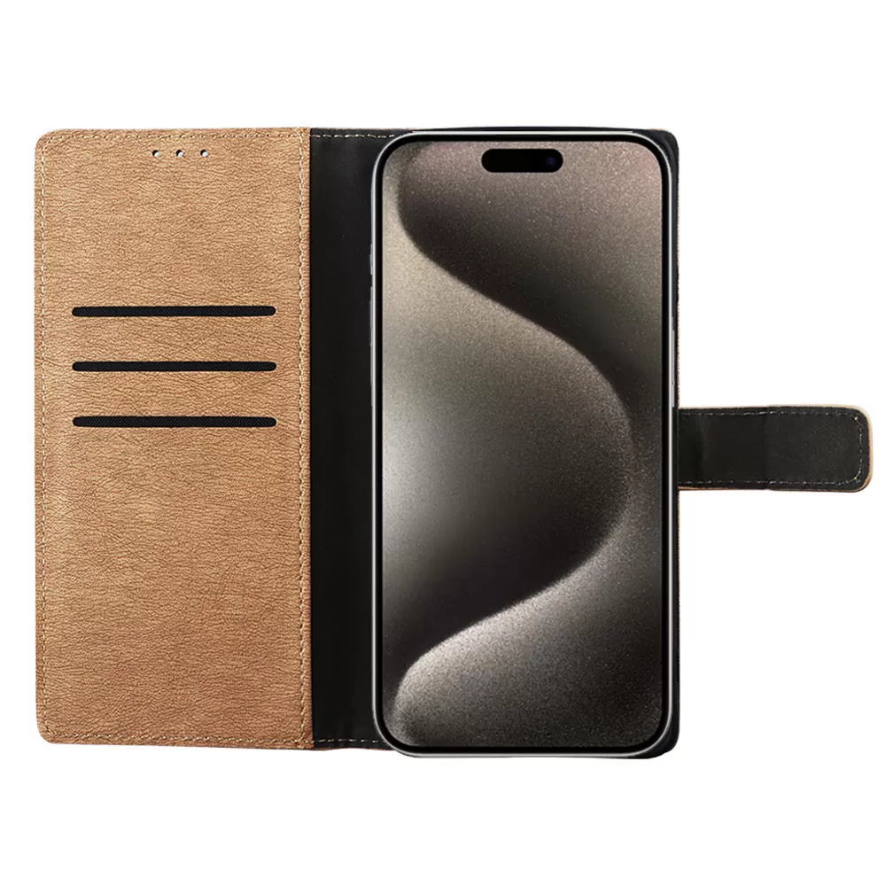 VOLTE-TEL ALLURE ΘΗΚΗ IPHONE 15 PRO 6.1in  MAGNET BOOK STAND CLIP GOLD - Image 5