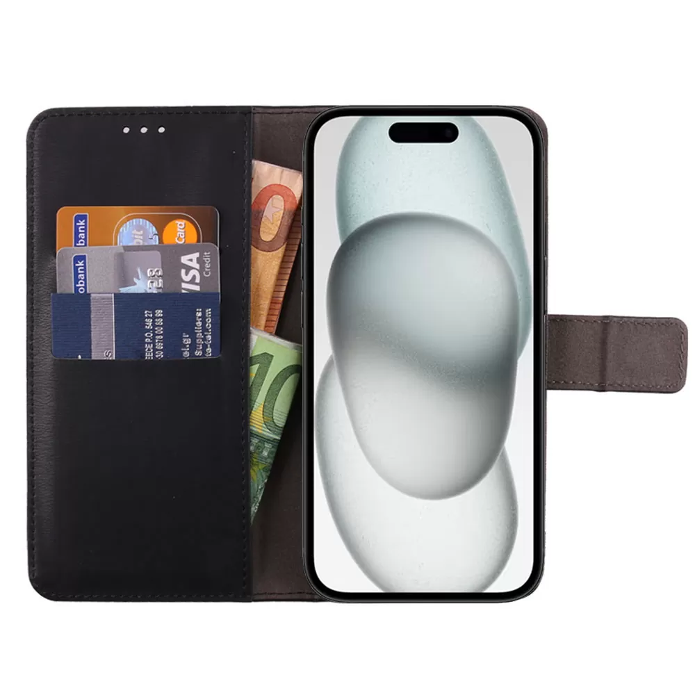 VOLTE-TEL ALLURE ΘΗΚΗ IPHONE 15 PLUS 6.7in  MAGNET BOOK STAND CLIP BLACK - Image 5