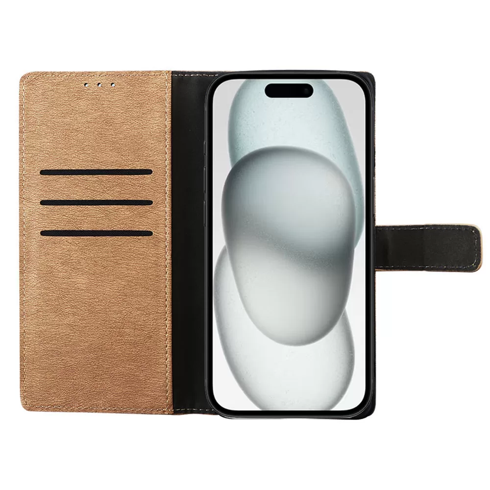 VOLTE-TEL ALLURE ΘΗΚΗ IPHONE 15 PLUS 6.7in  MAGNET BOOK STAND CLIP GOLD - Image 5