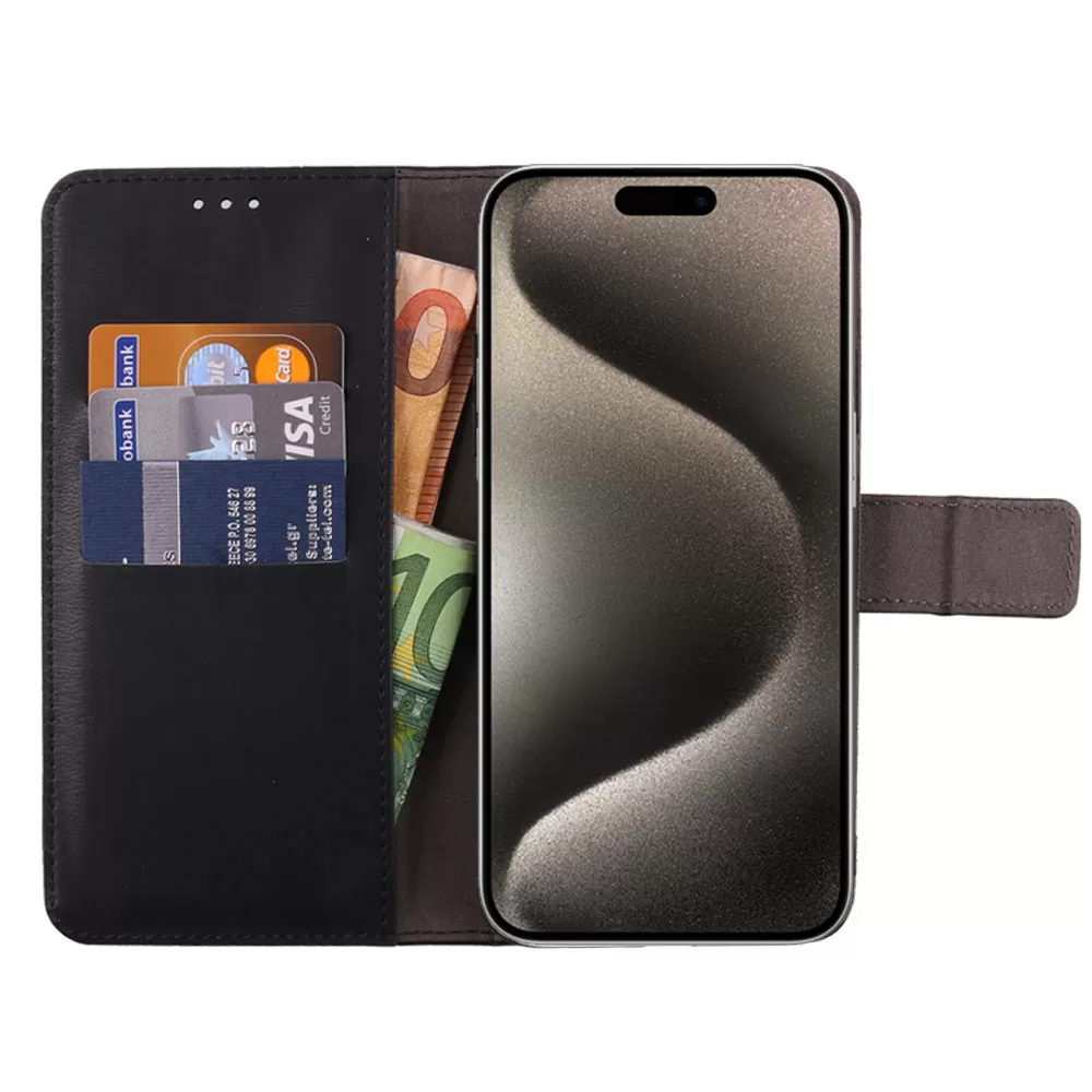 VOLTE-TEL ALLURE ΘΗΚΗ IPHONE 15 PRO MAX 6.7in  MAGNET BOOK STAND CLIP BLACK - Image 5