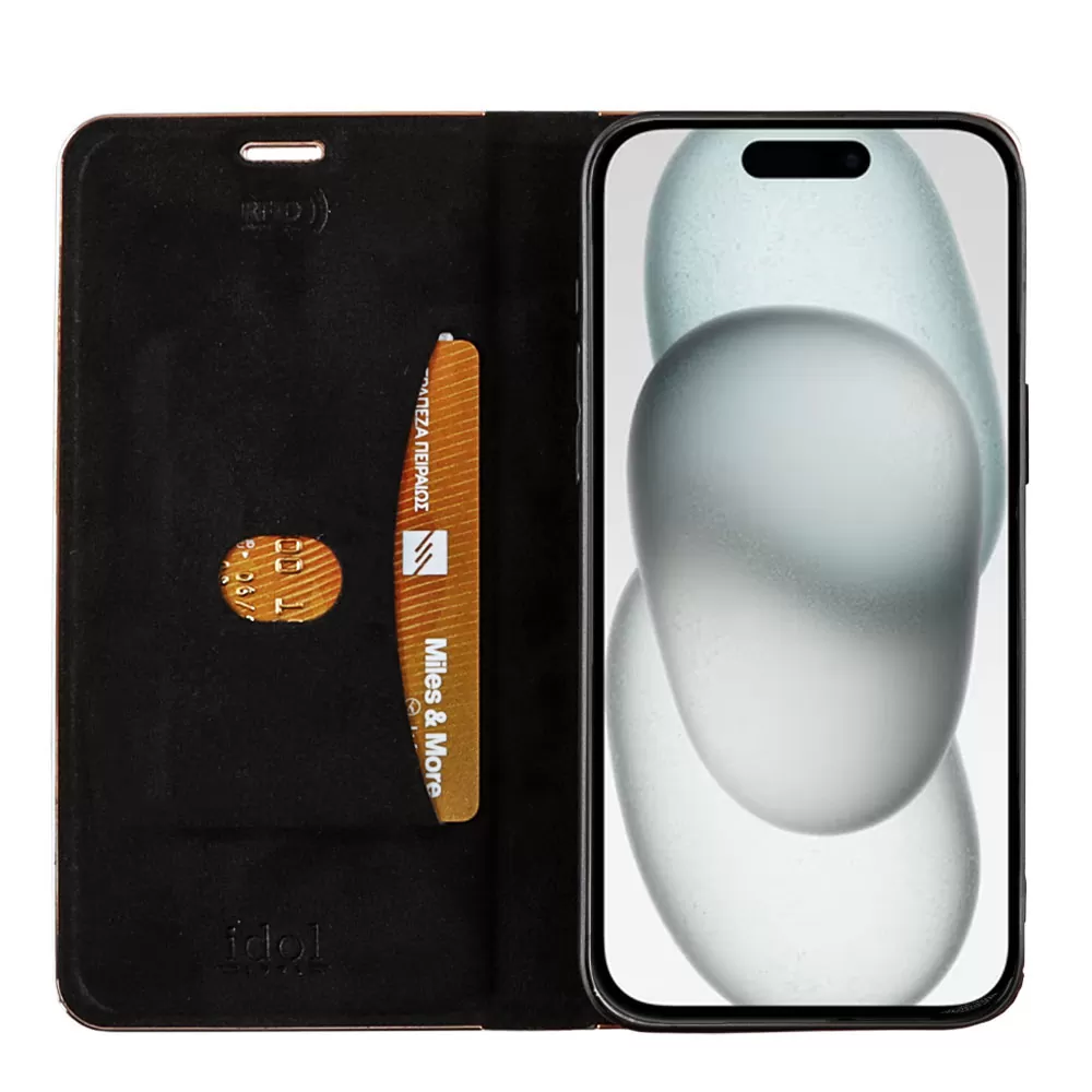 IDOL 1991 ELITE PRO ΘΗΚΗ IPHONE 15 6.1in  ANTI-RFID BOOK STAND BLACK - Image 6
