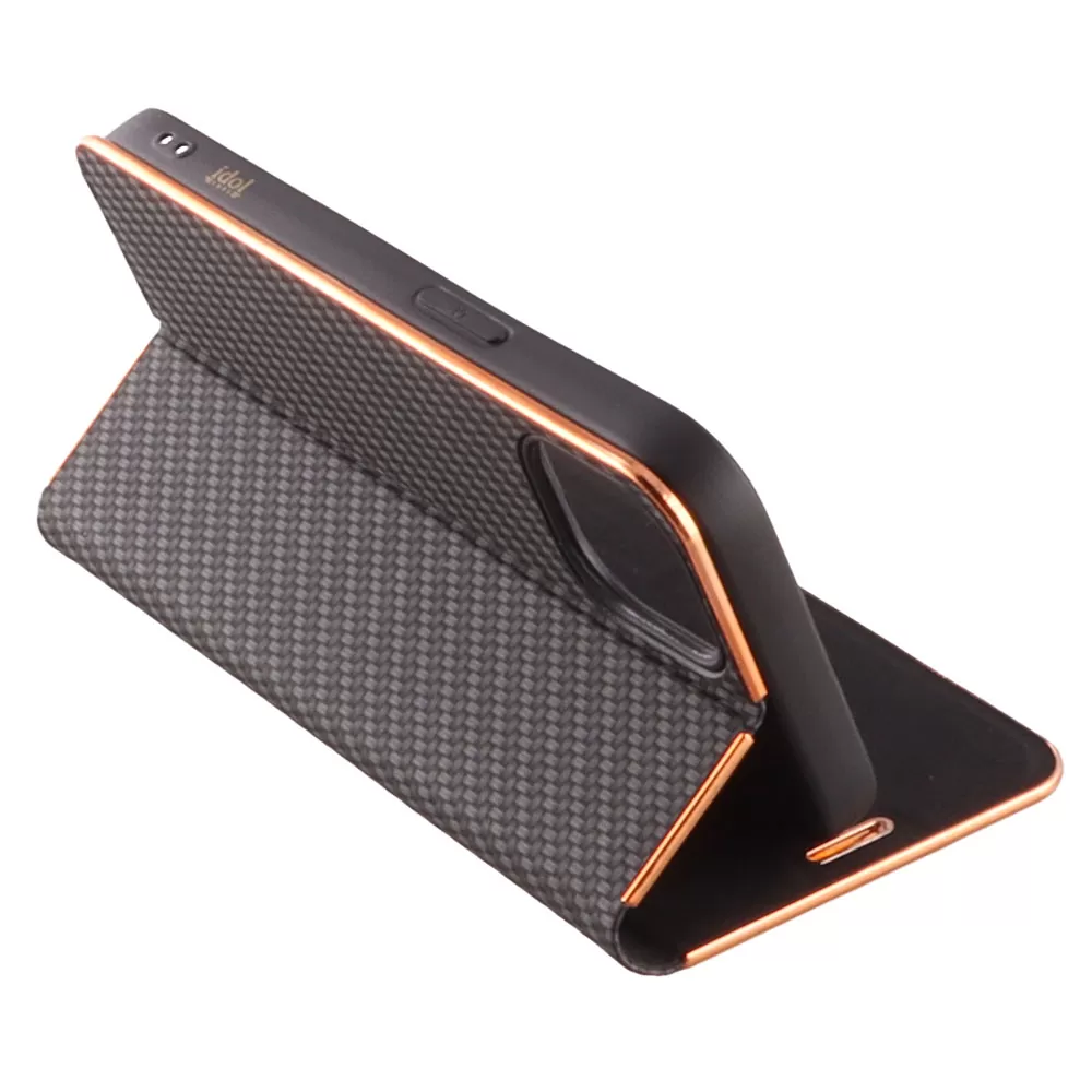 IDOL 1991 ELITE PRO ΘΗΚΗ IPHONE 15 6.1in  ANTI-RFID BOOK STAND BLACK - Image 3