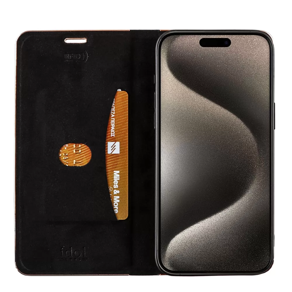 IDOL 1991 ELITE PRO ΘΗΚΗ IPHONE 15 PRO MAX 6.7in ANTI-RFID BOOK STAND BLACK - Image 6