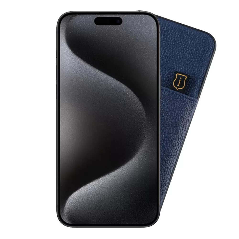 IDOL 1991 ANTI-RFID LEATHER SMART WALLET ΘΗΚΗ IPHONE 15 6.1in CAMERA GUARD BLUE - Image 5