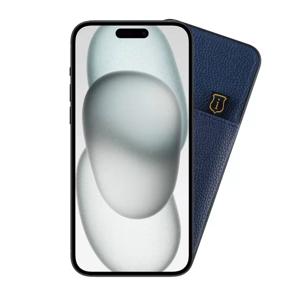 IDOL 1991 ANTI-RFID LEATHER SMART WALLET ΘΗΚΗ IPHONE 15 PLUS 6.7in CAMERA GUARD BLUE - Image 5