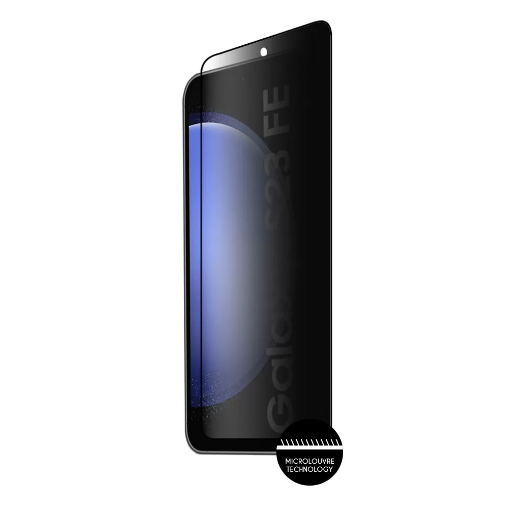 IDOL 1991 PRIVACY ANTISPY TEMPERED GLASS SAMSUNG S23 FE 6.4in 9H 0.25mm SEMI CURVED FULL GLUE BLACK - Image 7