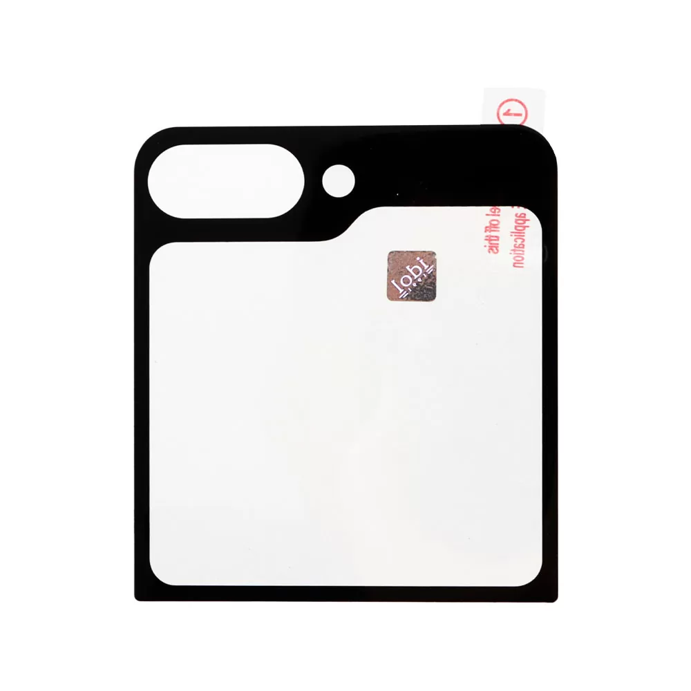 IDOL 1991 OUTSIDE SILK SCREEN TEMPERED GLASS SAMSUNG Z FLIP 5 5G F731 6.7in 9H 0.25mm 2.5D FULL COVER BLACK - Image 4