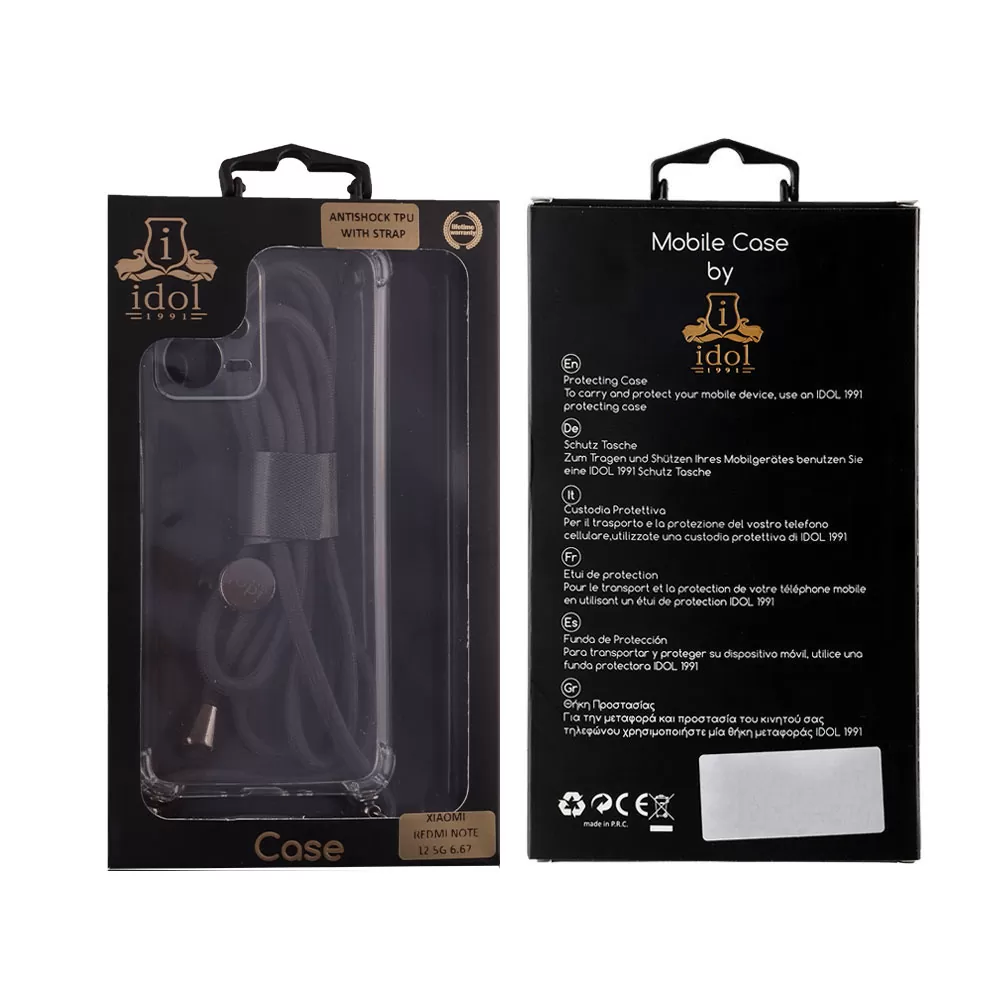 IDOL 1991 ANTISHOCK AIR TPU ΘΗΚΗ XIAOMI REDMI NOTE 12 5G 6.67in  WITH STRAP FULL CAMERA PROTECTION ΔΙΑΦΑΝΗ - Image 2