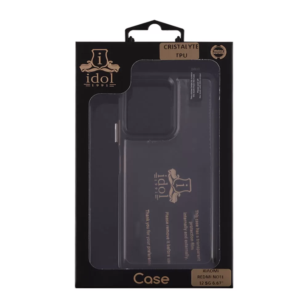 IDOL 1991 CRISTALYTE TPU ΘΗΚΗ XIAOMI REDMI NOTE 12 5G 6.67in  CAMERA GUARD ΔΙΑΦΑΝΗ ΓΚΡΙ - Image 2