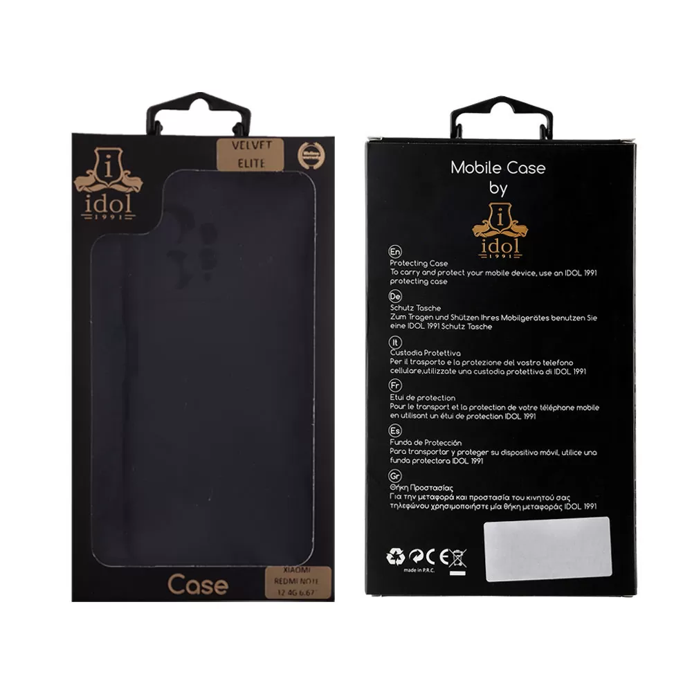 IDOL 1991 VELVET ELITE TPU ΘΗΚΗ XIAOMI REDMI NOTE 12 4G 6.67in  4 SIDE FULL CAMERA PROTECTION BLACK - Image 2