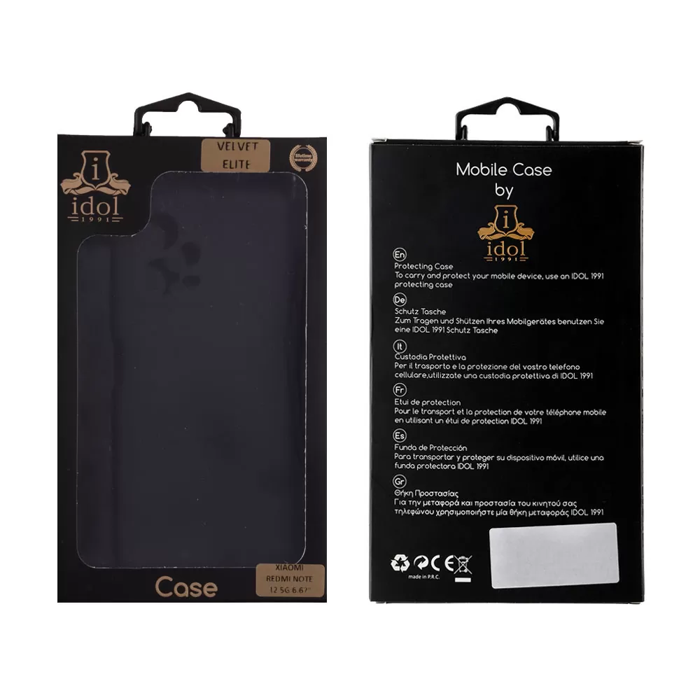 IDOL 1991 VELVET ELITE TPU ΘΗΚΗ XIAOMI REDMI NOTE 12 5G 6.67in  4 SIDE FULL CAMERA PROTECTION BLACK - Image 2