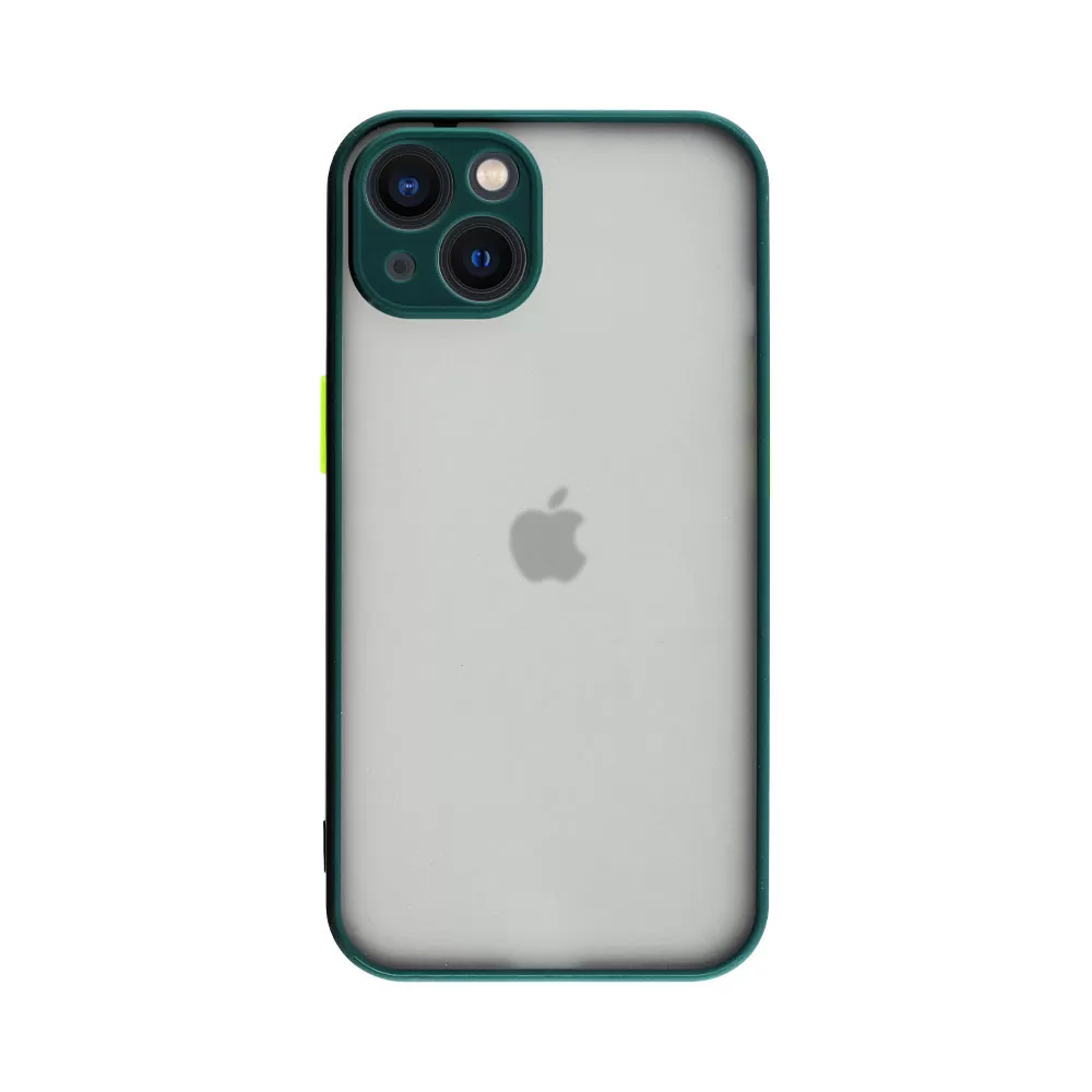 LIME HARDSHELL FUSION ΘΗΚΗ IPHONE 14 6.1in  FULL CAMERA PROTECTION GREEN WITH YELLOW KEYS - Image 7