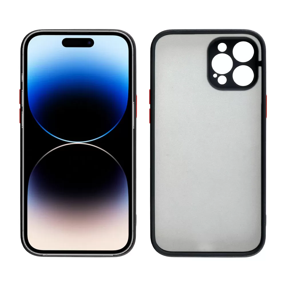 LIME HARDSHELL FUSION ΘΗΚΗ IPHONE 15 PLUS 6.7in  FULL CAMERA PROTECTION BLACK WITH RED KEYS - Image 6