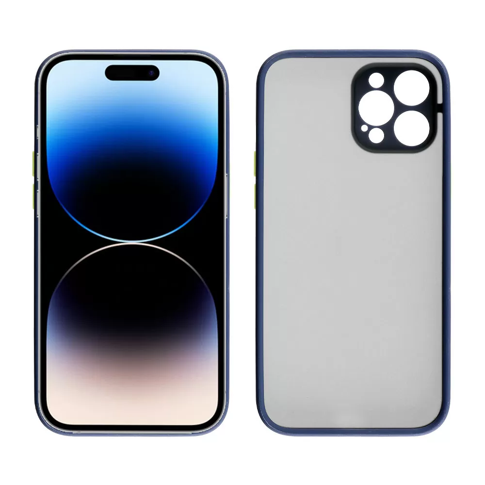 LIME HARDSHELL FUSION ΘΗΚΗ IPHONE 15 PLUS 6.7in  FULL CAMERA PROTECTION BLUE WITH YELLOW KEYS - Image 7