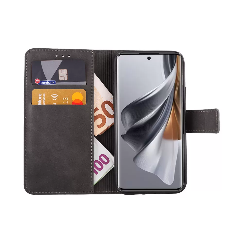 LIME ESSENTIAL ΘΗΚΗ OPPO RENO 10 5G 6.7in  MAGNET BOOK STAND CLIP GREY - Image 5