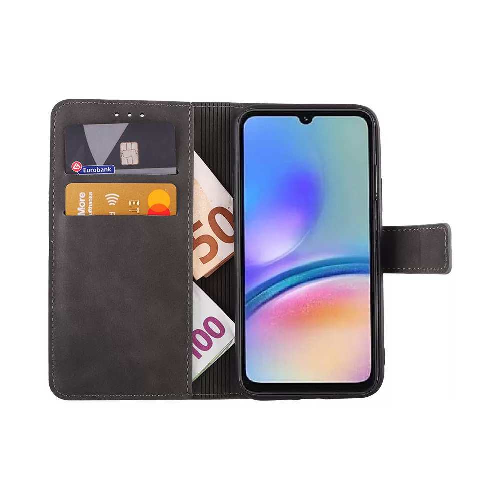 LIME ESSENTIAL ΘΗΚΗ SAMSUNG A05s 4G A057/F14 4G E145 6.7in  MAGNET BOOK STAND CLIP GREY - Image 5
