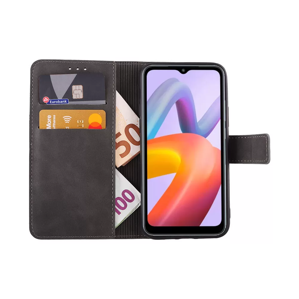 LIME ESSENTIAL ΘΗΚΗ XIAOMI REDMI A2+ 6.52in  MAGNET BOOK STAND CLIP GREY - Image 5