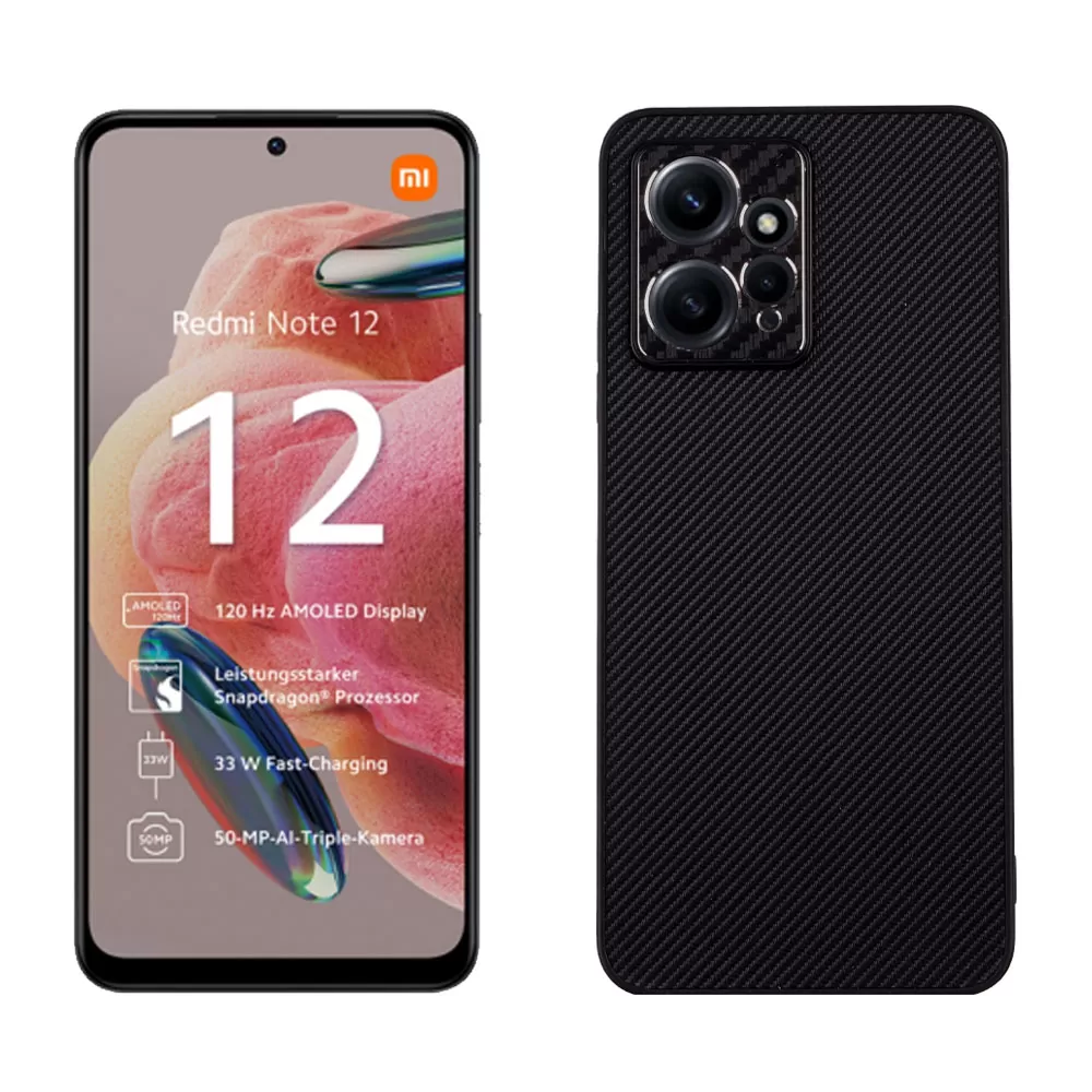 VOLTE-TEL CARBON LIFT ΘΗΚΗ XIAOMI REDMI NOTE 12 4G 6.67in  FULL CAMERA PROTECTION BLACK - Image 5