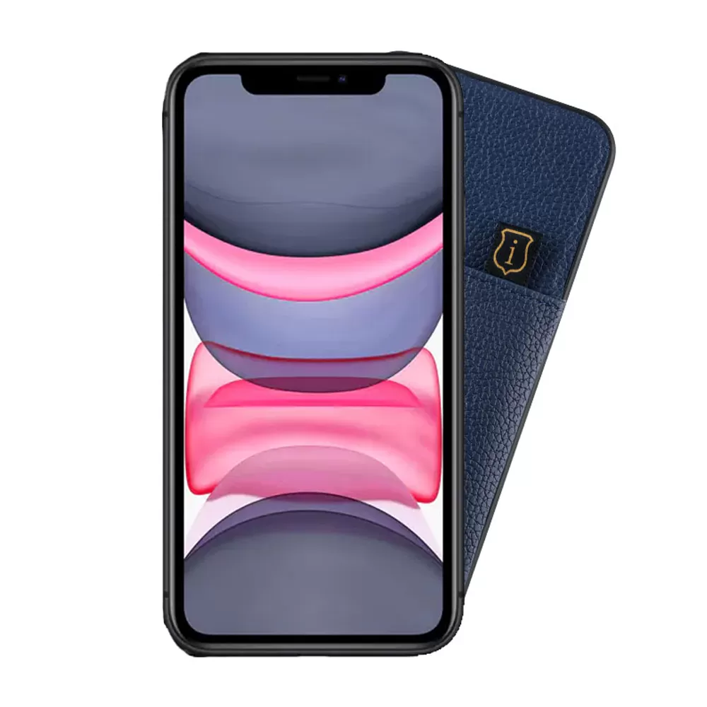 IDOL 1991 ANTI-RFID LEATHER SMART WALLET ΘΗΚΗ IPHONE 11 6.1in CAMERA GUARD BLUE - Image 5