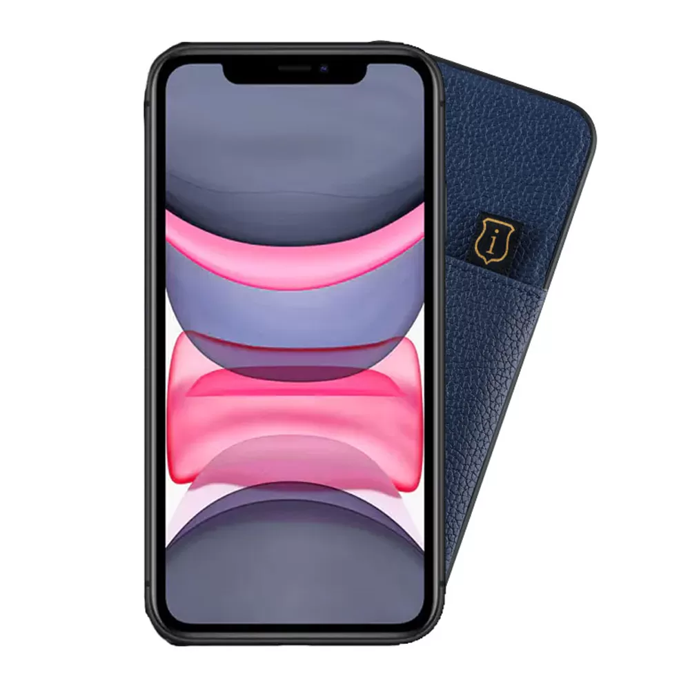 IDOL 1991 ANTI-RFID LEATHER SMART WALLET ΘΗΚΗ IPHONE 11 PRO 6.1in CAMERA GUARD BLUE - Image 5