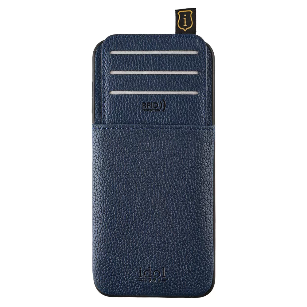IDOL 1991 ΘΗΚΗ IPHONE 14 PRO MAX 6.7" ANTI-RFID LEATHER SMART WALLET CAMERA GUARD BLUE - Image 3